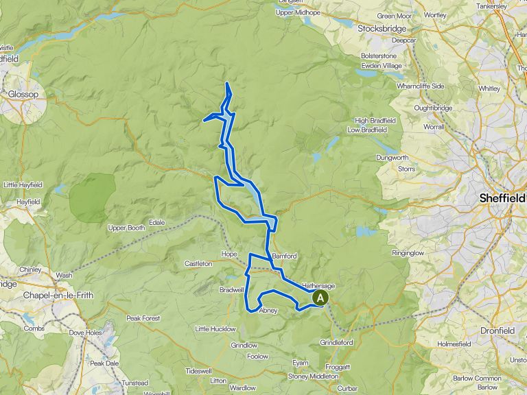 Shatton Moor & Ladybower Reservoir loop from Hathersage — Peak District ...
